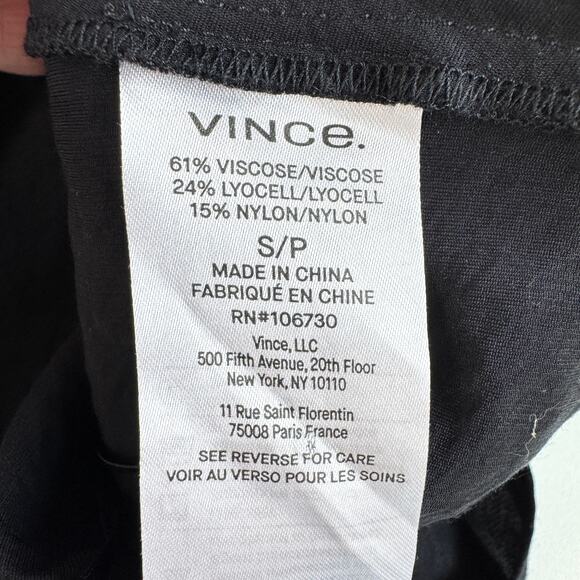 Vince. Womens Cascade Blouse Top Size S One Shoulder Flowy Minimal Black - Picture 6 of 8